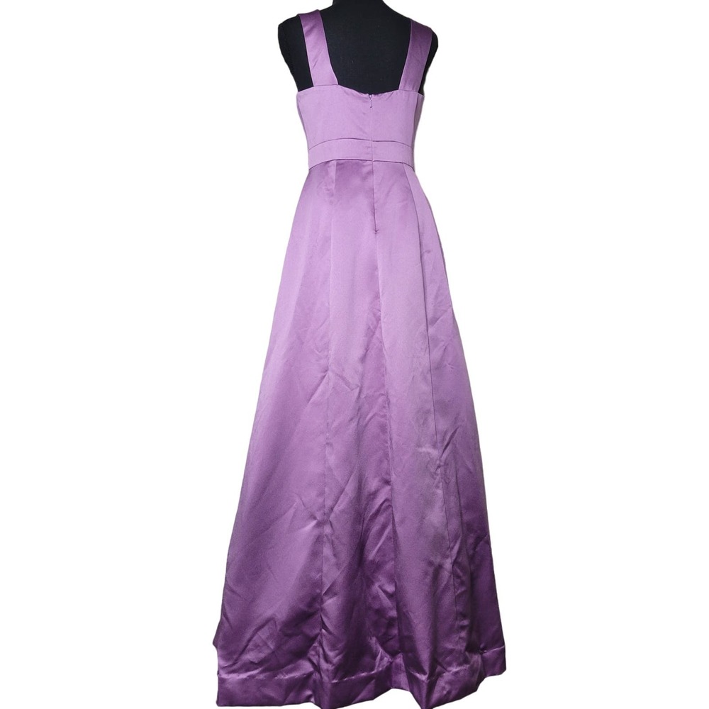 David's Bridal Satin Beaded Halter Wisteria Bridesmaid Formal Ball Gown Dress✨️4 - Picture 14 of 16